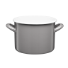 Garnek emaliowany gładki GORDON 18cm/3,4l 29304 szary