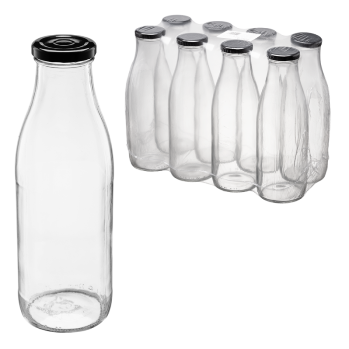 Butelka 750ml z zakrętką fi48 51167 8 sztuk