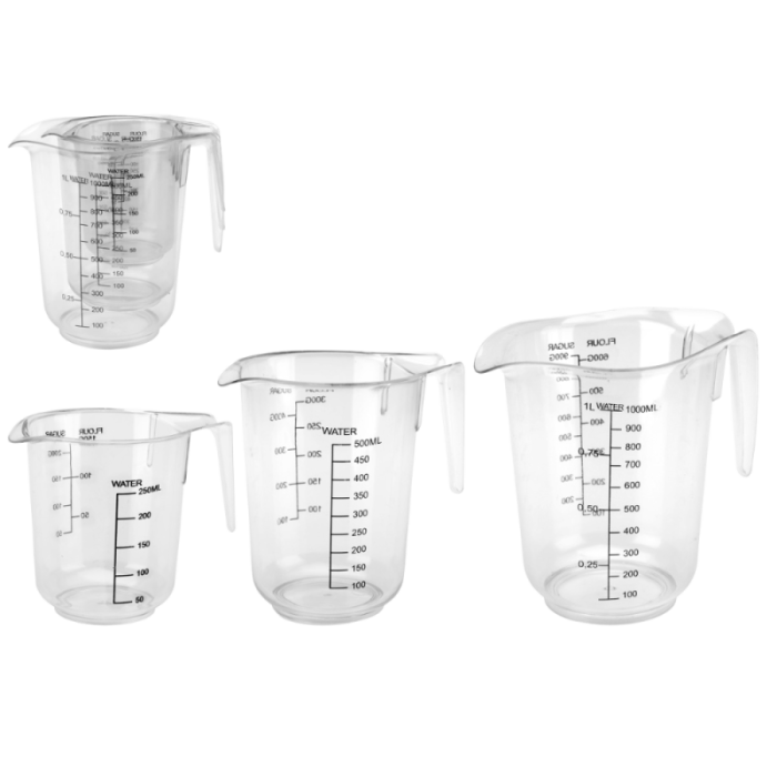 Dzbanek z miarką zestaw 3szt (0,25L, 0,5L,1L) art. 50241