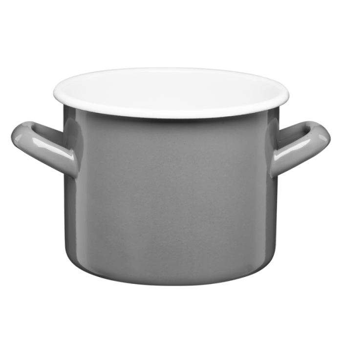 Garnek emaliowany gładki GORDON 14cm/1,5l 29298 szary