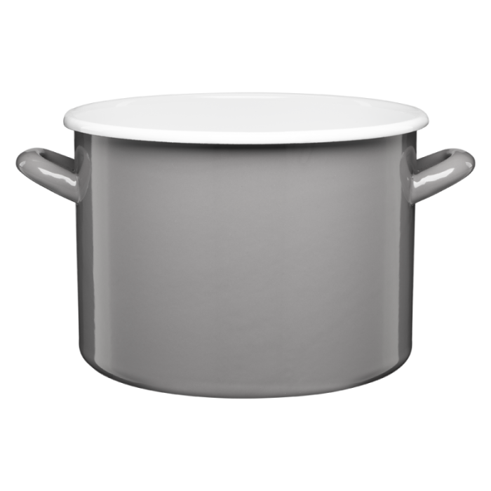 Garnek emaliowany gładki GORDON 22cm/6l 29310 szary