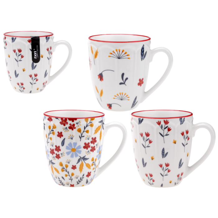 Kubek EXOTIC FLOWER 400ml z porcelany New Bone 81496