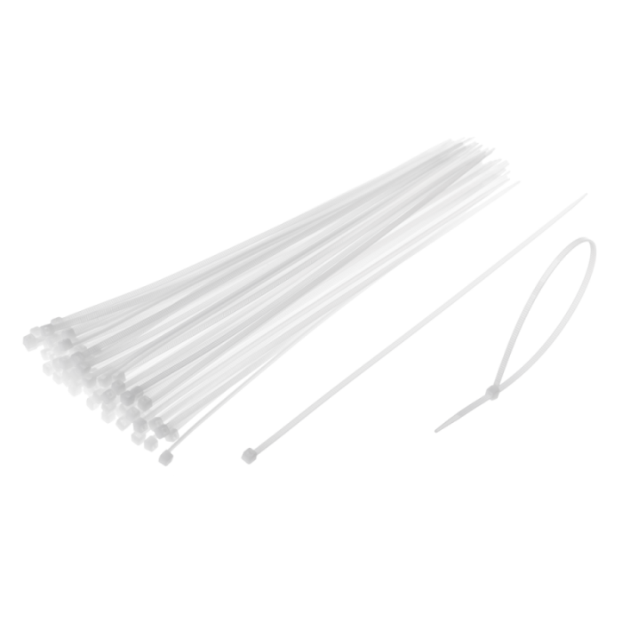 Opaski zaciskowe HOBBY 25cm 80 sztuk 13004 biały
