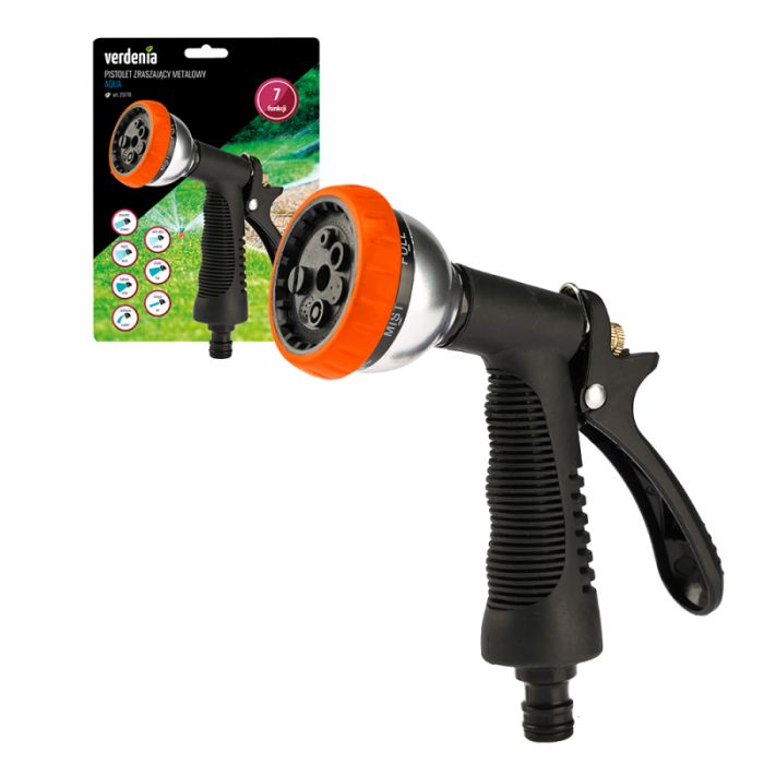 Pistolet zraszający metalowy AQUA 7 funkcji 9039