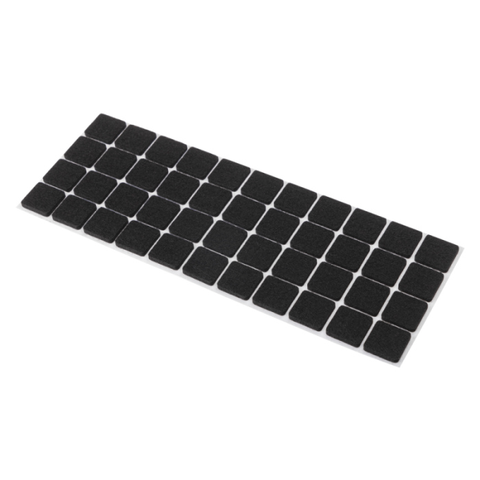 Podkładki filcowe kwadratowe 20x20mm 44 sztuki 29937 czarny