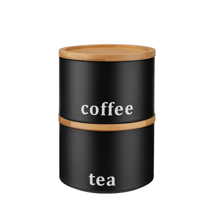 Pojemnik metalowy SILVANO CZARNY 29695 tea