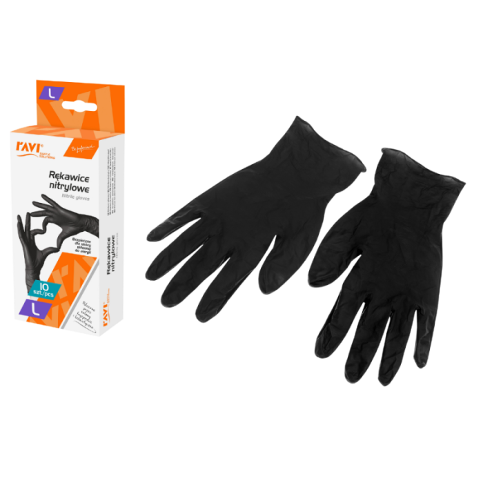 Rękawice nitrylowe BLACK 10 szt.