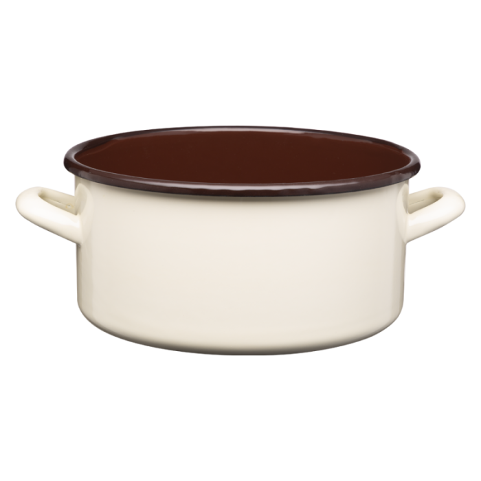 Rondel emaliowany gładki GORDON 22cm/4l 02183 krem