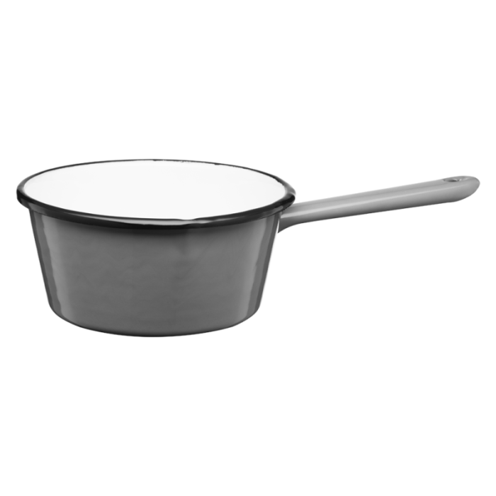 Rondel emaliowany z rączką GORDON 16cm/1,0l 02244 szary