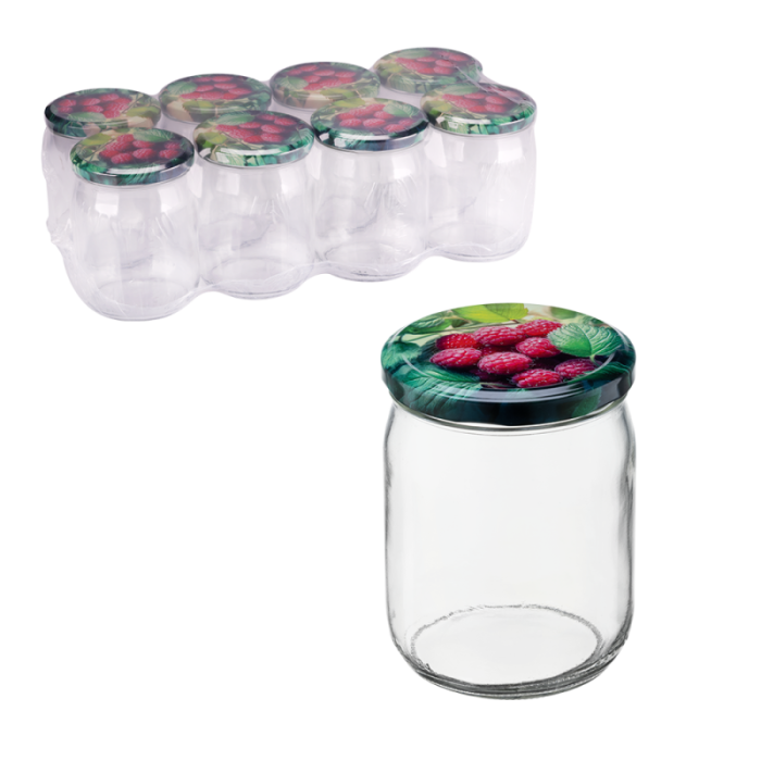 Słoik 540ml + zakrętka 50887 8 sztuk