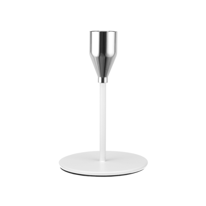 Świecznik metalowy Elegant White