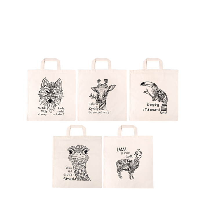 Torba bawełniana 38x42 z długim uchem PRZYJEMNIAKI 21759