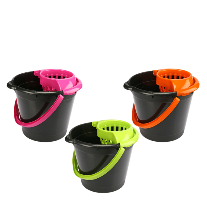 Wiadro 12L z wyciskaczem DARK NEON