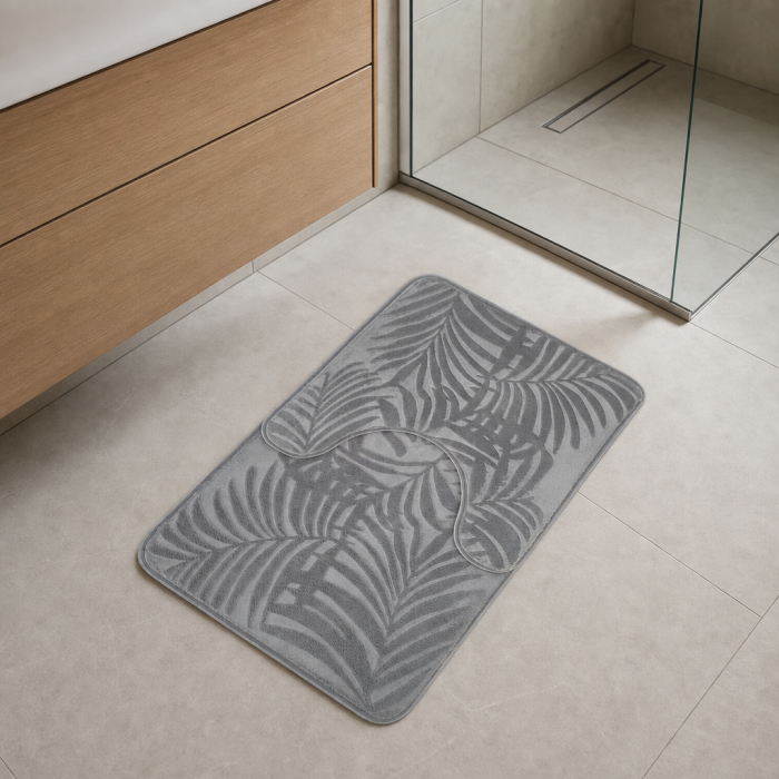 Komplet dywaników łazienkowych FLORYDA 50x80/50x50cm 2 elementy 29360 szary