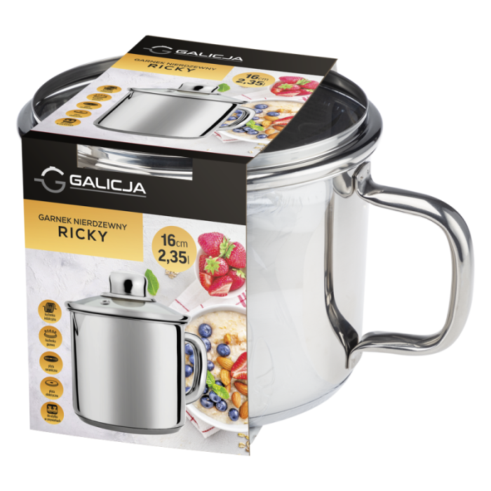 Garnek z pokrywą RICKY 16cm/2,35l 06556