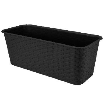 Doniczka balkonowa RATTAN 40cm 7002 antracyt