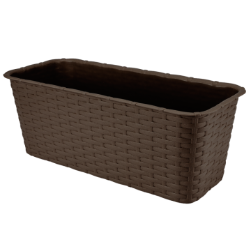 Doniczka balkonowa RATTAN 40cm 7002 brąz