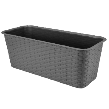 Doniczka balkonowa RATTAN 40cm 7002 grafit