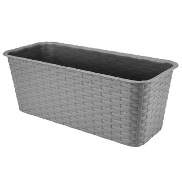 Doniczka balkonowa RATTAN 40cm 7002 szary