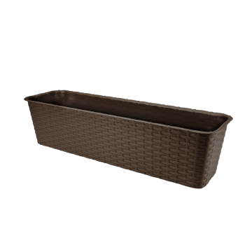 Doniczka balkonowa RATTAN 60cm 7003 brąz