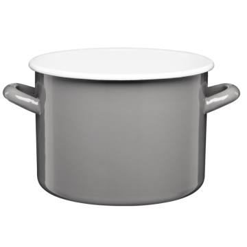 Garnek emaliowany gładki GORDON 20cm/4,4l 29307 szary