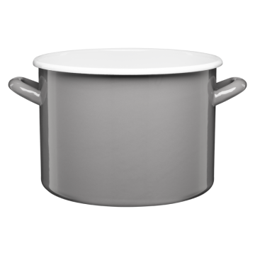 Garnek emaliowany gładki GORDON 22cm/6l 29310 szary
