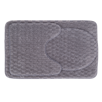 Komplet dywaników łazienkowych ANDORA 50x80/45x45/45x36cm 3 elementy 22235 szary jasny