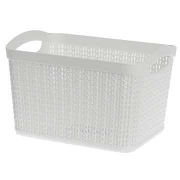 Koszyk prostokątny L WILLOW 6,6l 22794 biały