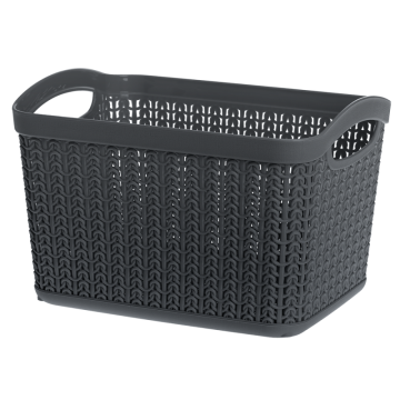 Koszyk prostokątny L WILLOW 6,6l 22794 grafit