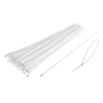 Opaski zaciskowe HOBBY 25cm 80 sztuk 13004 biały