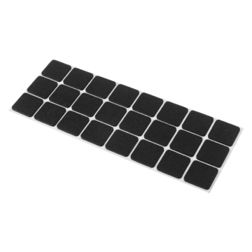 Podkładki filcowe kwadratowe 28x28mm 24 sztuki 29935 czarny