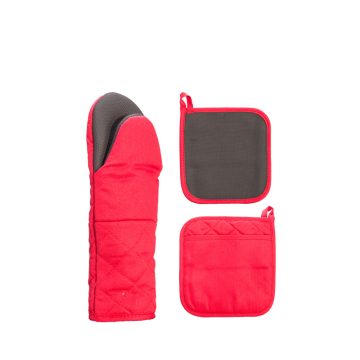 Rękawica i podkładka pod garnek z neoprenem RED 21766
