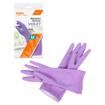 Rękawice domowe VIOLET M, 1 para 00983
