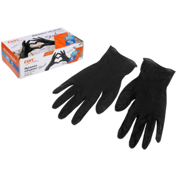 Rękawice nitrylowe BLACK 100 szt. S 10919
