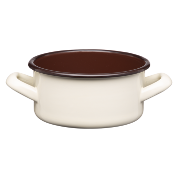 Rondel emaliowany gładki GORDON 14cm/1l 02060 krem