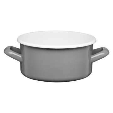 Rondel emaliowany gładki GORDON 16cm/1,5l 02091 szary