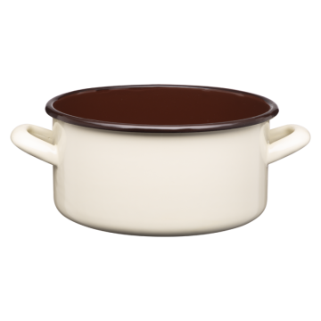 Rondel emaliowany gładki GORDON 20cm/3l 02152 krem
