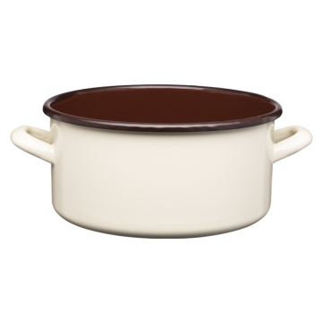 Rondel emaliowany gładki GORDON 22cm/4l 02183 krem