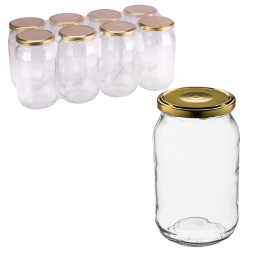 Słoik 900ml + zakrętka 50863 8 sztuk