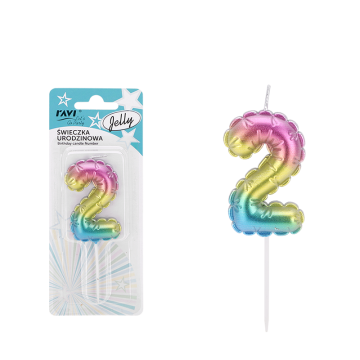 Świeczka urodzinowa JELLY Cyferka 2 72026