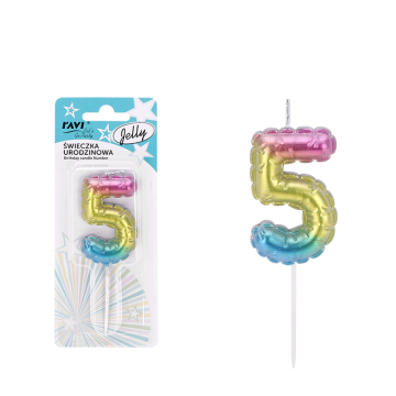 Świeczka urodzinowa JELLY Cyferka 5 72029