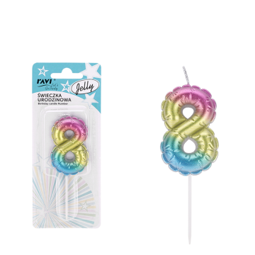 Świeczka urodzinowa JELLY Cyferka 8 72032