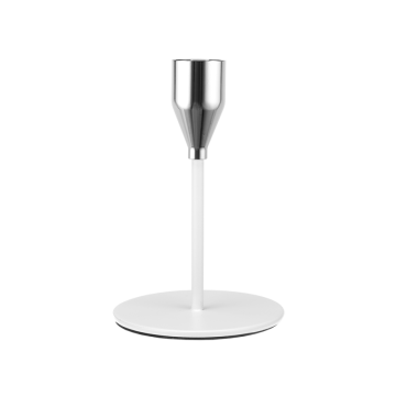 Świecznik metalowy Elegant White 12 cm, 32107