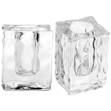 Świecznik szklany ICE CUBE 5,5cm, 91454