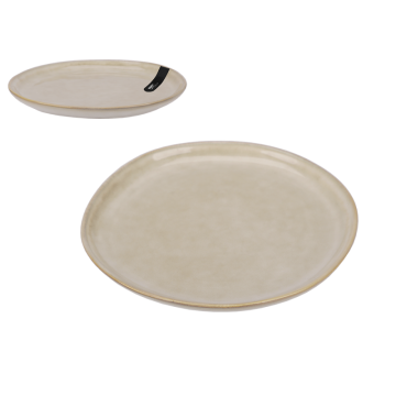Talerz deserowy CAMINO 20,5cm z kamionki, Reactive Glaze 91420 wz. Beige