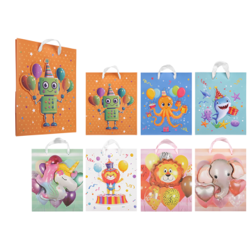 Torebka prezentowa 3D LITTLE ANIMALS M 180x220x100 mm 20350