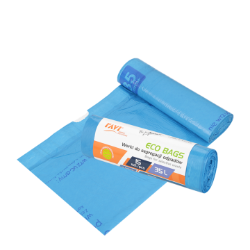 Worki Eco Bags z taśmą 35L, 15 szt., niebieskie (papier) 00773