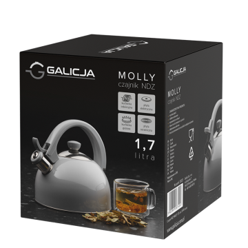 Czajnik nierdzewny MOLLY 1,7l  26741 szary