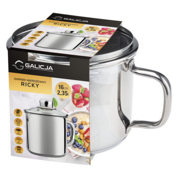 Garnek z pokrywą RICKY 16cm/2,35l 06556