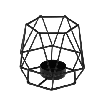 Świecznik metalowy geometryczny 9 cm, 32110